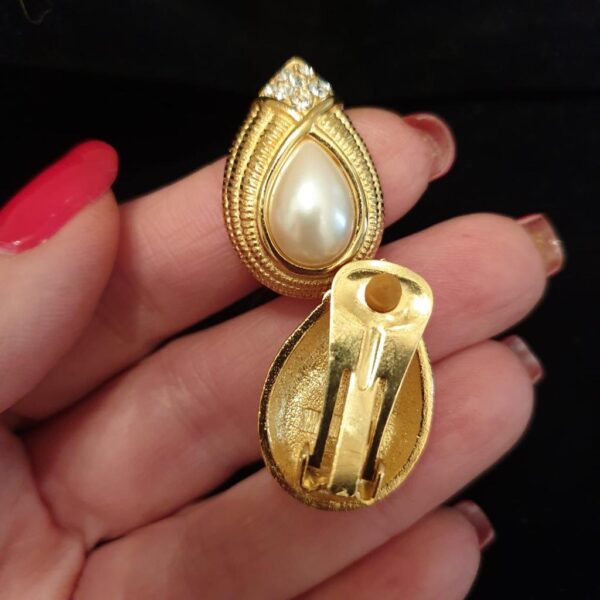 Orecchini A Clip Beryl London - Placcato Oro Con Cristalli - Per Orecchie Non Forate